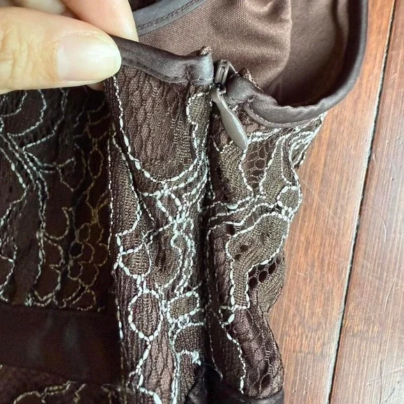 Brown Lace Y2K‎ Top - Picture 4 of 7